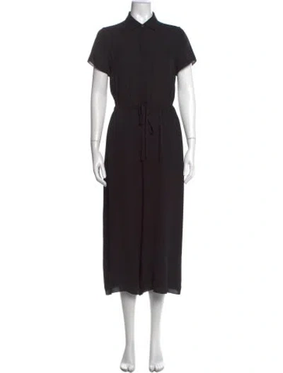 Pre-owned Theory Silk Jumpsuit In Black
