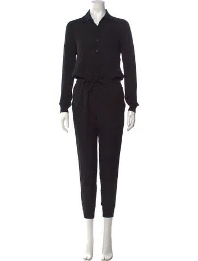 Pre-owned Theory Silk Jumpsuit In Black