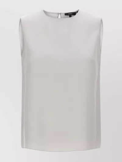 Theory Straight Shell Tank Top In Grey