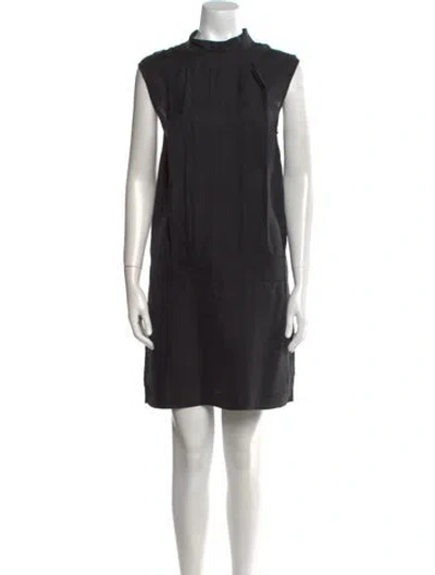Pre-owned Theory Silk Knee-length Dress In Black