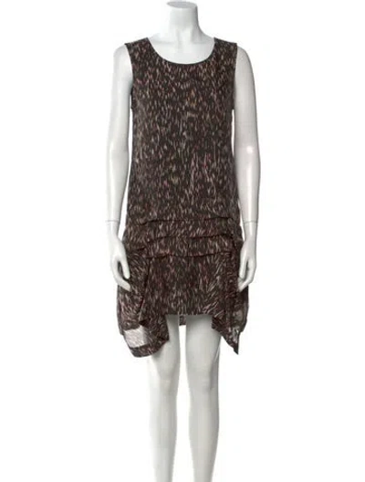 Pre-owned Theory Silk Knee-length Dress In Black