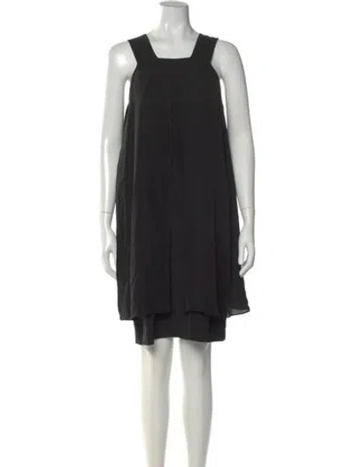 Pre-owned Theory Silk Knee-length Dress In Black