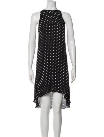 Pre-owned Theory Silk Knee-length Dress In Black