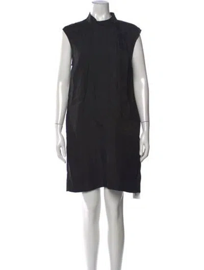 Pre-owned Theory Silk Knee-length Dress In Black