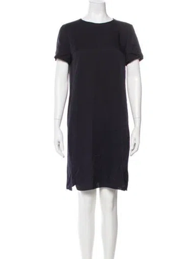 Pre-owned Theory Silk Knee-length Dress In Blue