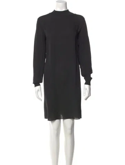 Pre-owned Theory Silk Knee-length Dress In Gray