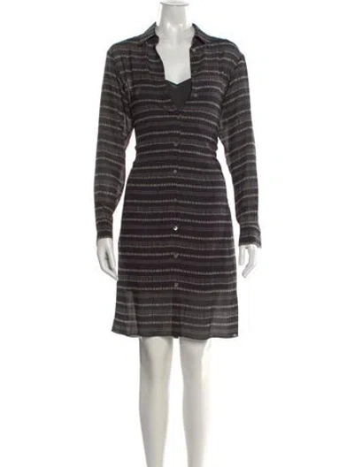Pre-owned Theory Silk Knee-length Dress In Multi