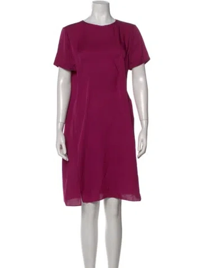 Pre-owned Theory Silk Knee-length Dress In Purple