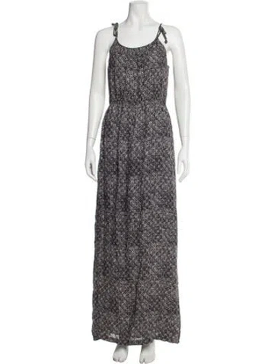 Pre-owned Theory Silk Long Dress In Black