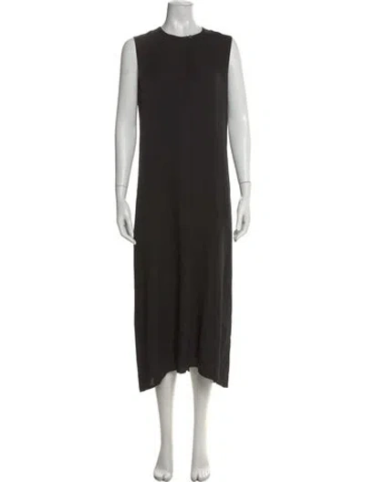 Pre-owned Theory Silk Midi Length Dress In Black