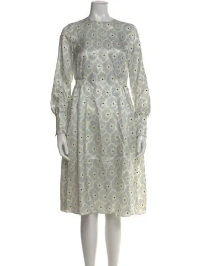 Pre-owned Theory Silk Midi Length Dress In Multi
