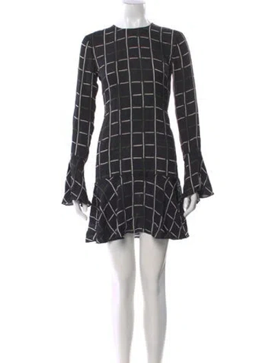 Pre-owned Theory Silk Mini Dress In Black