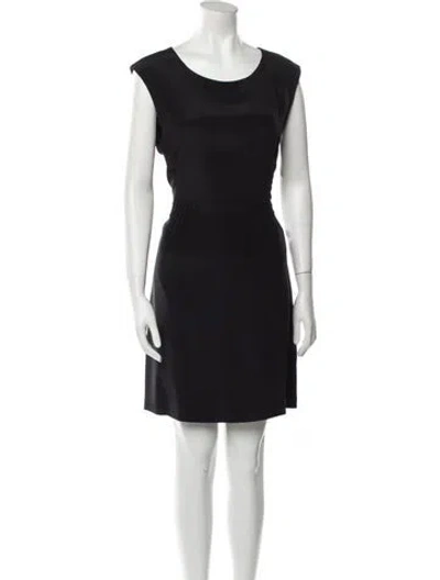 Pre-owned Theory Silk Mini Dress In Black