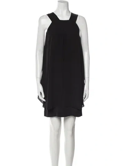 Pre-owned Theory Silk Mini Dress In Black