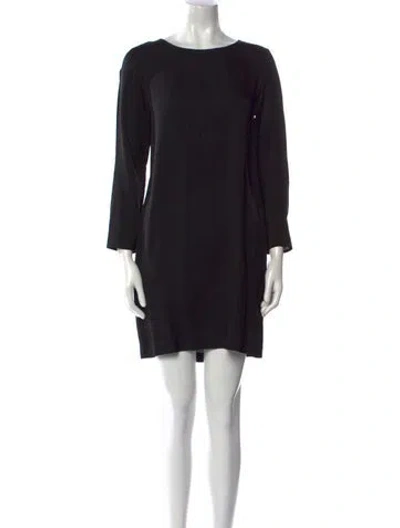 Pre-owned Theory Silk Mini Dress In Black