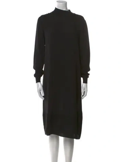 Pre-owned Theory Silk Mini Dress In Black