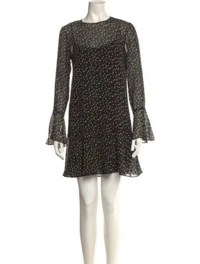 Pre-owned Theory Silk Mini Dress In Black