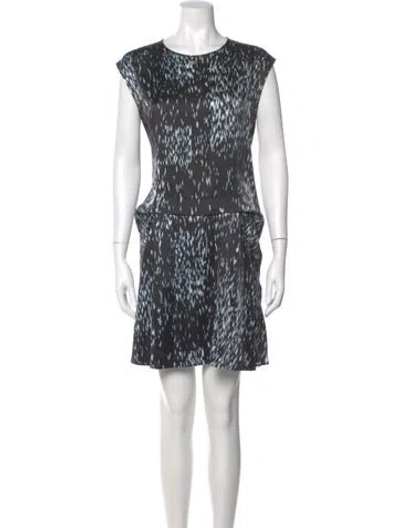 Pre-owned Theory Silk Mini Dress In Black