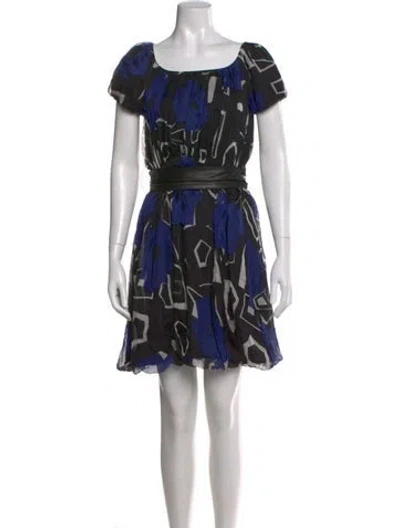 Pre-owned Theory Silk Mini Dress In Black