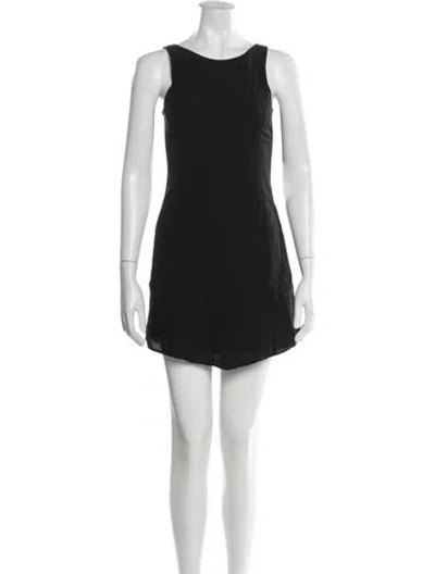 Pre-owned Theory Silk Mini Dress In Black