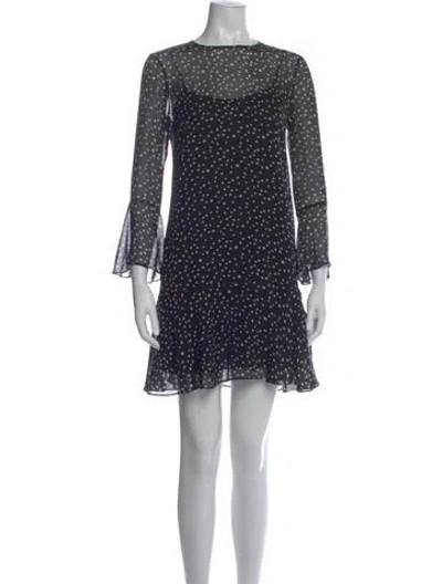 Pre-owned Theory Silk Mini Dress In Black