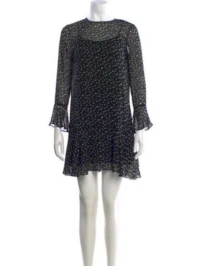 Pre-owned Theory Silk Mini Dress In Black