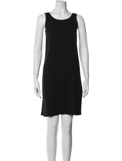 Pre-owned Theory Silk Mini Dress In Black