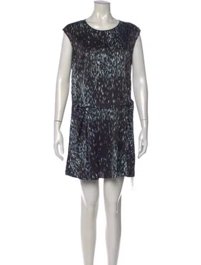Pre-owned Theory Silk Mini Dress In Black