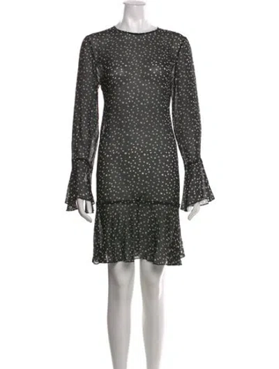 Pre-owned Theory Silk Mini Dress In Black