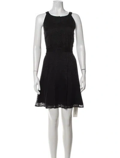 Pre-owned Theory Silk Mini Dress In Black