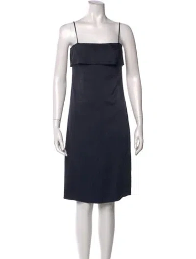 Pre-owned Theory Silk Mini Dress In Blue