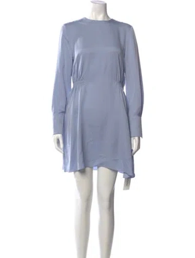 Pre-owned Theory Silk Mini Dress In Blue