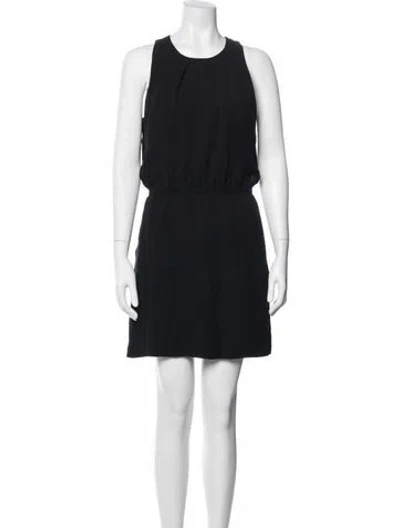 Pre-owned Theory Silk Mini Dress In Blue
