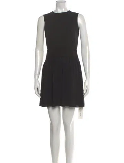 Pre-owned Theory Silk Mini Dress In Gray