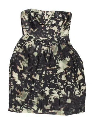 Pre-owned Theory Silk Mini Dress In Green