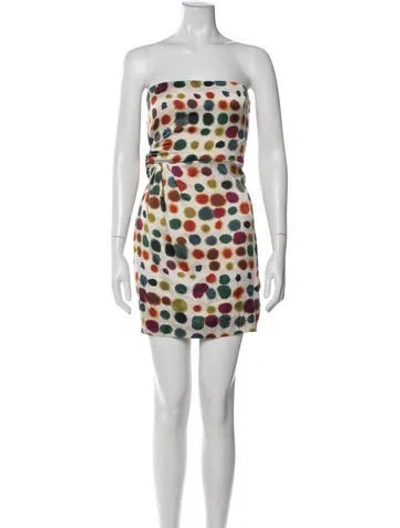Pre-owned Theory Silk Mini Dress In Green