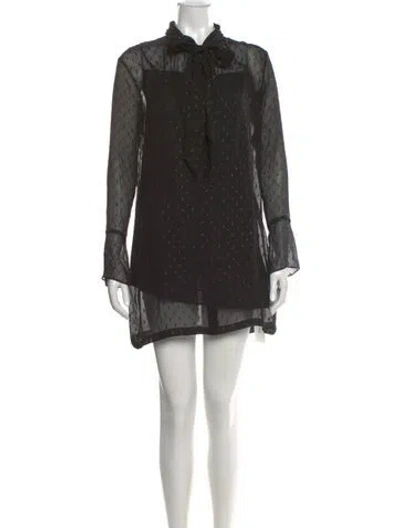 Pre-owned Theory Silk Mini Dress In Multi