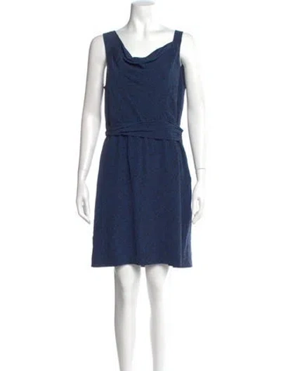Pre-owned Theory Silk Mini Dress In Multi