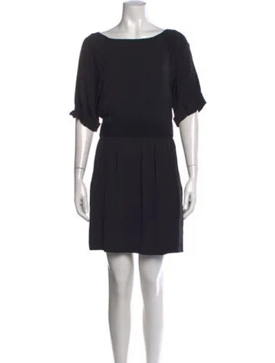 Pre-owned Theory Silk Mini Dress In Multi
