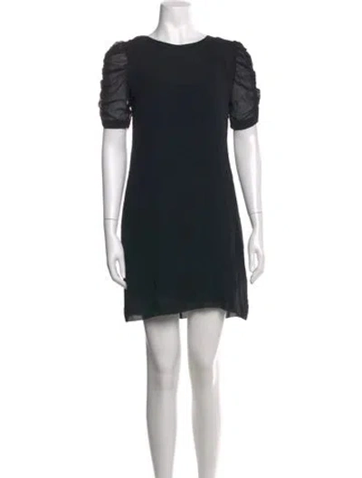 Pre-owned Theory Silk Mini Dress In Multi