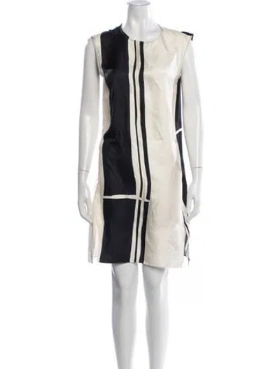 Pre-owned Theory Silk Mini Dress In Multi