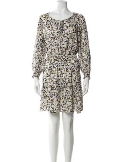Pre-owned Theory Silk Mini Dress In Neutral