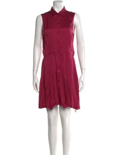 Pre-owned Theory Silk Mini Dress In Pink