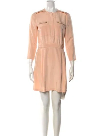Pre-owned Theory Silk Mini Dress In Pink
