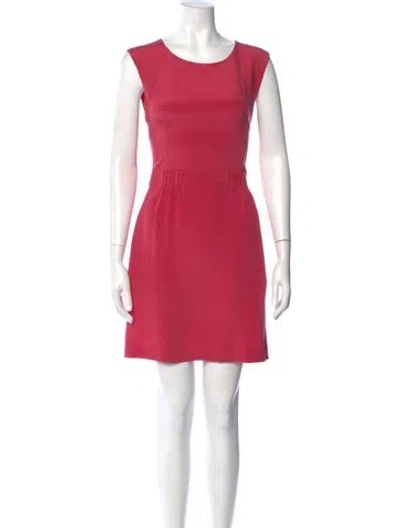 Pre-owned Theory Silk Mini Dress In Pink