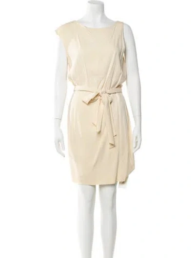Pre-owned Theory Silk Mini Dress In White