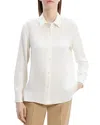 Theory Silk Necktie Shirt In Ivory