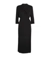 Theory Silk Shirt Dress 3/4 Sleeves In Black