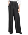 Theory Wide Leg Silk Pants In Black