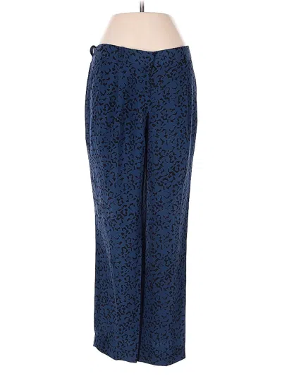 Pre-owned Theory Silk Pants In Blue
